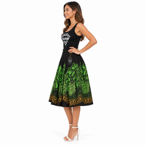 Falda Maxi Tropical Floral Hawaiana para Mujer, Ligera, Transpirable, Informal, para Vacaciones de Otoño, Precio al por Mayor - Product Image 4