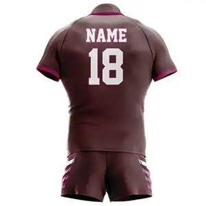 Tenues de rugby grande taille respirantes et confortables à manches courtes, vêtements de football de qualité durable, design personnalisé 100% - Product Image 6