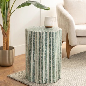 High Quality Capiz Shell Side <b>Table</b> for Living Room Customized Color Mother of Pearl <b>Stool</b> Home Furniture made in Vietnam - Product Image 3