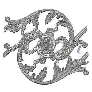 Modern Balcony Balcony Stair Railing Black Diamond Design 12mm Thickness High Grade Heavy Duty Cast Iron Circular Shape 546mm... - Product Image 1