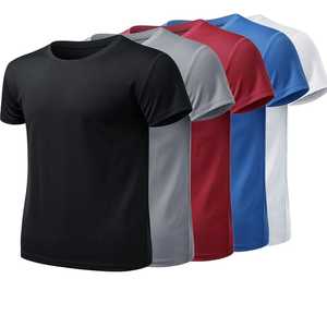 T-shirt personnalisé pour homme à manches courtes, coupe classique, 100 % coton tricoté, col rond, couleur unie, séchage rapide, anti-plis, style décontracté - Product Image 1