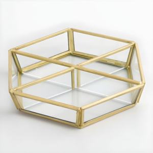 Plateau de rangement en verre pour la maison, idéal pour bijoux, accessoires cosmétiques et décoration - Vente en gros - Product Image 6