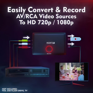 Convertidor y Grabador AV a HDMI 2.0 con Grabación USB, Entrada Compuesta RCA, Salida 1080P/720P, Soporte NTSC/PAL, Video MP4 - Product Image 6