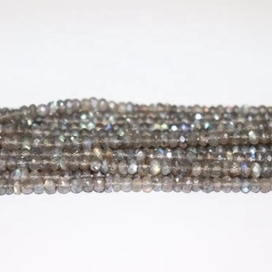 Labradorita Mystic Faceted Rondelle Bead Labradorita Recubierto Bead Strand llamativo labradorita - Product Image 1
