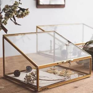 Customized Handmade Metal & Glass Storage <b>Boxes</b> With Metal Frame For Jewelry Organizers And Decorative Use Glass Jewelry Boxe - Product Image 2