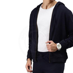 Sweats à capuche zippés de qualité supérieure pour tous les jours, design entièrement zippé avec tissu en mélange de coton doux. - Product Image 2