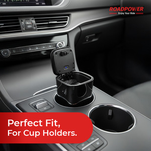 ROADPOWER (RP-ASH-16) LED <b>Car</b> Ashtray Smoke-Proof, <b>Push</b>-Lid Cup-Holder Friendly Design And Smoke-Proof <b>Push</b> Lid - Product Image 3