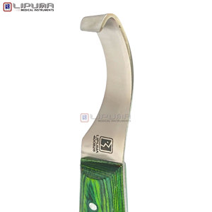 Couteau à sabots LIPUMA avec manche en bois, lame tranchante en acier inoxydable, pour droitiers et gauchers, instrument vétérinaire pour équilibre des sabots de bétail - Product Image 6