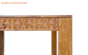 Solid Wood Dining <b>Table</b> Set 6 Seater, Rectangular Modern Wooden Furniture, Natural Finish Kitchen Dining <b>Table</b> for Home - Product Image 4