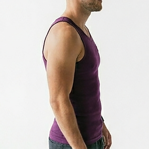 Professionally Made Men's Regular Fit Solid <b>Purple</b> Color Tank Tops Lightweight Men's Round Neck Collar Sleeveless Tank Tops - Product Image 3