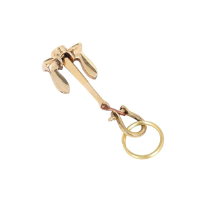 Porte-clés Ancre en Laiton Massif, Design Nautique Marin, Vintage, Accessoire Cadeau de Collection - Product Image 4