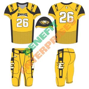 Fait sur mesure 100% polyester sublimation jeunes uniformes de l'équipe de football américain respirant grande taille caractéristique vêtements de football américain - Product Image 4
