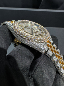 Reloj de Lujo de Moda Hip Hop de Acero Inoxidable con Diamantes de Moissanita VVS, Movimiento de Cuarzo, para Hombre, Logotipo Personalizado, Venta al por Mayor, Pasa el Test de Diamantes - Product Image 4