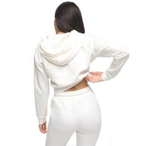 Sudadera con Capucha Blanca para Mujer, de Felpa, No Tejida, con Cordón Ajustable, Estilo Casual Urbano, Logotipo Frontal, Transpirable - Product Image 2