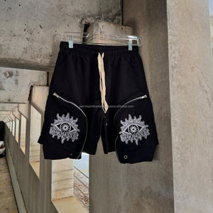 Shorts cargo streetwear Y2K pour hommes, coupe oversize, imprimé graphique, avec poches zippées, vente en gros - Product Image 5