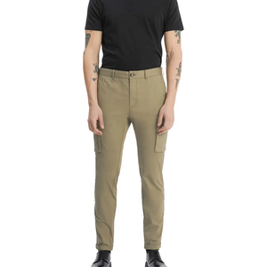 Olive Green Cargo Pants For Men Casual Utility <b>Trousers</b> Comfortable Daily Wear Durable Fabric <b>Elastic</b> Waist Functional - Product Image 5