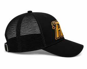 Custom Embroidered Black Mesh Trucker <b>Cap</b> with 3D 6 Panel Black Trucker <b>Hat</b> Summer Wear Trucker <b>Cap</b> for Sports and Casual Wear - Product Image 4
