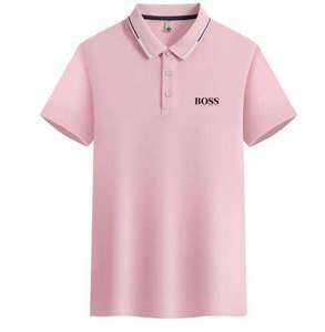 Chemise tricotée décontractée pour homme, nouvelle collection été, style européen et américain, 100 % coton, anti-boulochage, idéale pour le business - Product Image 2