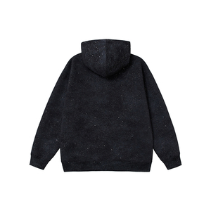 Sweat-shirt à capuche pour femme, imprimé étoiles noires, manches longues, pull en tricot respirant, vêtements d'automne, 100% polyester - Product Image 3