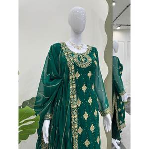 Conjunto de Traje de Fiesta de Chifón XL con Bordado de Hilo y Pedrería - Product Image 2