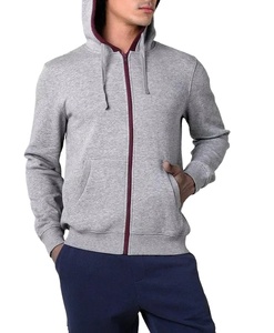 Sudaderas con capucha de talla grande para hombre, nuevo estilo de moda, ropa activa de algodón, ropa informal lisa con cremallera completa, ropa informal cómoda y transpirable - Product Image 1