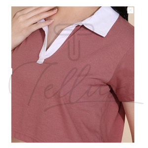 Camisetas Cortas para Mujer Hechas con el Mejor Material de Alta Calidad, Precio Razonable, MOQ Bajo, Camisetas Cortas para Mujer - Product Image 2