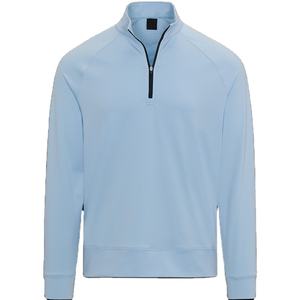 Polyester/Cotton Blend Quarter Zip Fleece Unisex Knit Pullover Midweight <b>Layering</b> Comfortable Everyday Wear OEM Private Label - Product Image 5