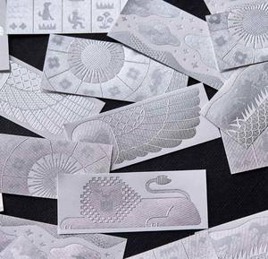 KING JIM KITTA Ruban Washi Portable Spécial, Design Timbre Postal, Papier Kraft et Autocollants Décoratifs à Effet Métallique (KITPP) - Product Image 5