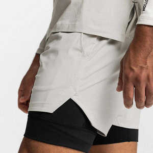 Pantalones Cortos Deportivos Casuales 2 en 1 para Hombre, de Malla Transpirable, de Secado Rápido, Antiarrugas, para Gimnasio y Entrenamiento - Product Image 6