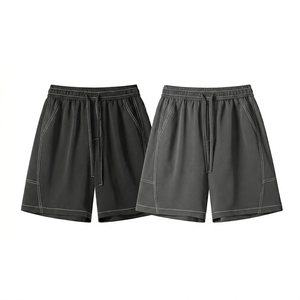 Short décontracté pour homme en polyester, coupe ample, séchage rapide, avec broderie de logo personnalisée, style streetwear, design tissé, OEM usine BD Chine - Product Image 1