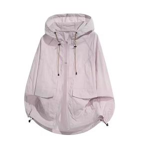 Veste à capuche unisexe coupe-vent, coupe classique, en molleton bouclette, séchage rapide, avec poches, color block, pour l'hiver, style décontracté - Product Image 1