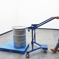 Lève-fûts et palettiseur en acier robuste, capacité de 550 lb, transpalette manuel pour fûts d'huile, pour fûts en acier de 55 gallons