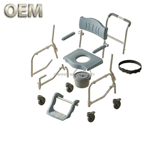 Silla de Ducha Multifuncional con Ruedas OEM/ODM de Taiwán, Silla de Baño de Doble Uso, Productos de Seguridad para el Baño y Cuidado de Personas Mayores - Product Image 1