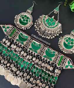 Juego de Joyería Afgana de Estilo Tradicional Hecha a Mano, Collar y Aretes Afganos para Mujer a Precio de Mayoreo y Bajo Costo - Product Image 5