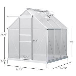 Piccola serra in policarbonato con tetto ventilato regolabile, copertura in polietilene e mylar, struttura in acciaio e legno per la coltivazione. - Product Image 3