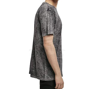 T-shirt décontracté pour homme en coton 100% de qualité supérieure, délavé à l'acide, respirant, personnalisable OEM, fabriqué au Pakistan, prix de gros - Product Image 4