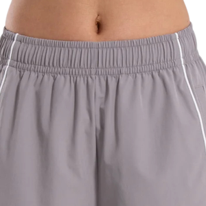 Women's Light Gray Track Pants with Contrast Side Piping Relaxed Fit Elastic Waist Wide Leg Casual Gym Workout Training Sports - Product Image 5