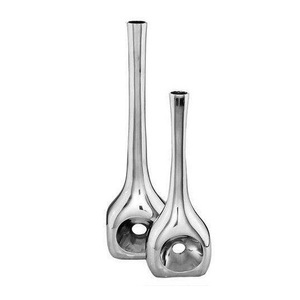 Premium Aluminum Flower Display Vase for Modern Interior Decoration Decorative Floral Arrangement and <b>Table</b> Centerpiece - Product Image 2