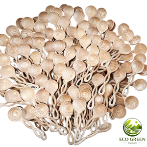 Mini-cuillère en bois avec manche incurvé doux pour une utilisation décorative, des projets d'artisanat et un style intérieur naturel - Product Image 2