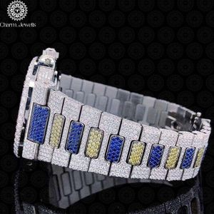 Charm Jewells Luxury Stainless Steel Watch 42mm Round Dial Sapphire Crystal Quartz Movement <b>Chronograph</b> Unisex Fashion Design - Product Image 2