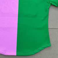   Camiseta de Béisbol para Mujer, Diseño Mitad y Mitad, con Letras Griegas Bordadas, Premium, con Botones, Estilo Deportivo