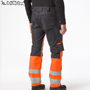 Ropa de Seguridad de Alta Visibilidad Gris y Naranja Personalizable de Buena Calidad con Bolsillos Reforzados, Pantalones de Seguridad - Product Image 3