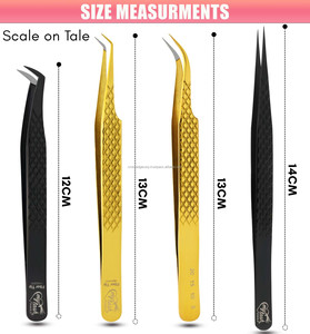 Private Label Eyelash Extension Tweezers Lash Extensions Tweezers Fiber Tip Straight and Curved Pointed Tip Tweezers - Product Image 6