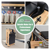 Vente en gros usine : Reformer Pilates pliable en chêne, idéal pour studio