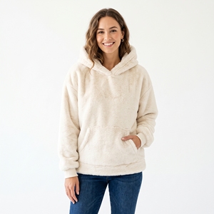 <b>Women's</b> Winter Faux Fur Pullover Hoodie Fluffy Luxurious Casual Warm <b>Sweater</b> OEM ODM Wholesale Factory Custom Logo - Product Image 1