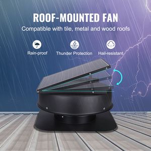 Ventilatore Solare da Soffitta 42W, 2800 CFM, Grande Flusso d'Aria, Resistente alle Intemperie, Silenzioso, Adattatore Intelligente 110V - Product Image 6