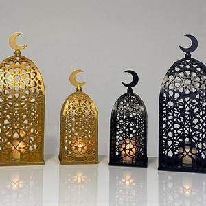 Antique Creations - Luna Creciente Negra Hecha a Mano en Hierro, Blanca, para Ramadán, Eid Mubarak, Islámica, Impermeable, Portátil, Ecológica y Duradera - Product Image 5