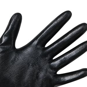 Viet Nam NBR Coated Polyester Safety Gloves Breathable Washable Reusable Elastic Wrist For <b>Logistics</b> Assembly Construction Work - Product Image 1
