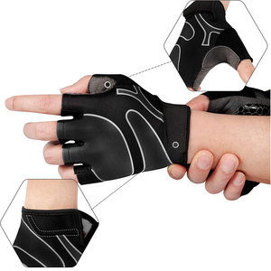 Gants de cyclisme Elite Dynamic, avec coussin absorbant les chocs, paume antidérapante, demi-doigts, pour équipes de course sur route - Product Image 2