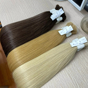 Extensiones de Cabello Vietnamitas, Color Marrón/Blanco/Rubio, Cabello Virgen Remy, Ondulado Natural, Super Double Drawn, 100g, Longitud de 8 a 32 Pulgadas - Product Image 1